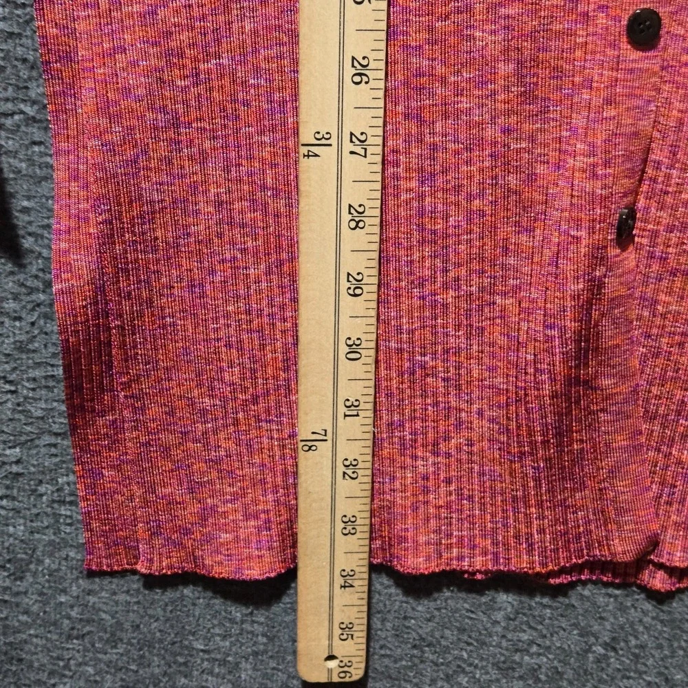 Theory Women's Ribbed Cardigan Space Dyed Vicose Sunset Sz‎ Large